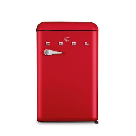 Commercial Cool 4.0 Cu. Ft. Refrigerator With Freezer, Vintage Style Refrigerator, Red CCRR4LR